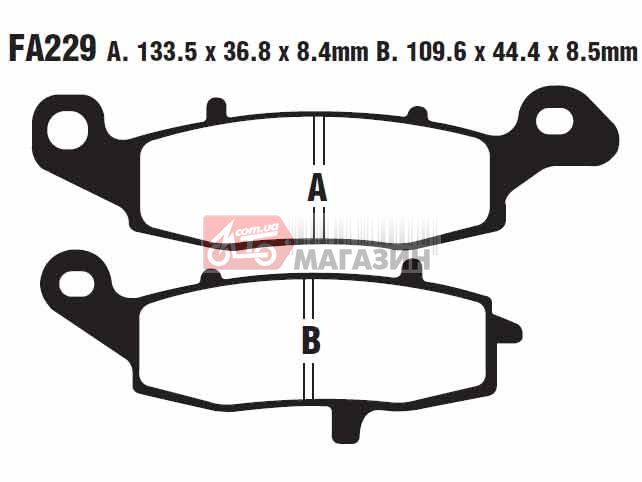 тормозные колодки дисковые ebc fa229v