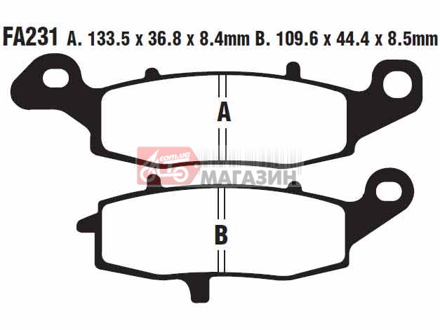 тормозные колодки дисковые ebc fa231v