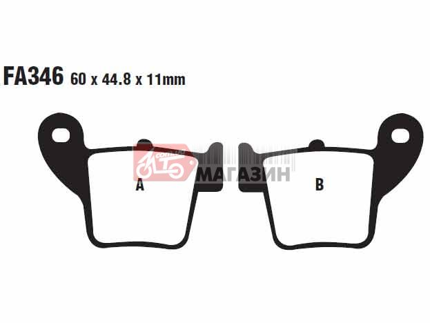тормозные колодки дисковые ebc fa346r