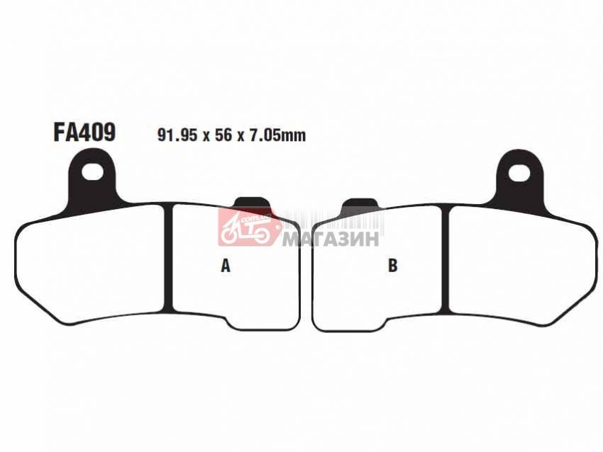 тормозные колодки дисковые ebc fa409v