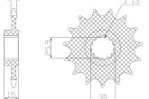 Зірка передня SUNSTAR SS 3D317