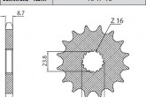 Зірка передня SUNSTAR SS 56017