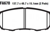 Гальмівні колодки EBC FA670