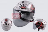 Шлем открытый LS2 100 (аэроформа, черный визор) (size:L, BIOHAZARD)