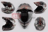 Шлем кроссовый LS2 Skull (с визором, size:XXL, красный)