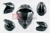 Шлем кроссовый LS2 MX433 (с визором, size:XXL, черно-серый с узором)