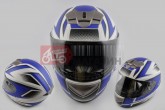 Шлем-интеграл LS2 368 (size:XL, бело-синий матовый)