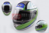 Шлем-интеграл KOJI 550 (premium class) (size:XL, бело-зеленый)
