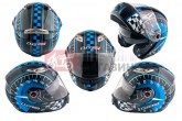 Шлем трансформер LS2 (size:ХХL, сине-черный + солнцезащитные очки)