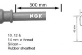 Колпачок свечи зажигания универсальный 90 с проводом 500мм NGK 8054 / CR4